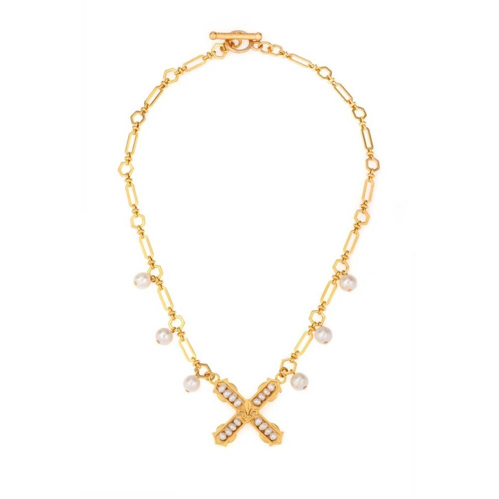 NEW FRENCH KANDE women's roux necklace in gold